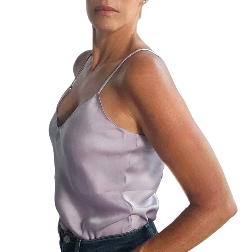 ❤️SPECIAL❤️NWT. POLO RALPH LAUREN Satin V-Neck Cami In Lavender - Picture 13 of 14